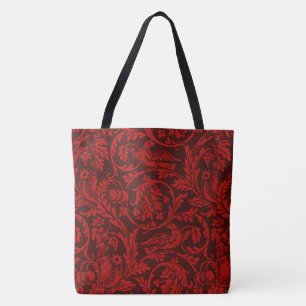 Tote Bag Vintage William Morris Oiseaux rouges Fruits de fe