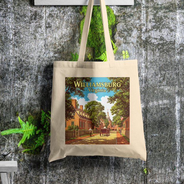Tote Bag Vintage Williamsburg Virginie (Créateur téléchargé)