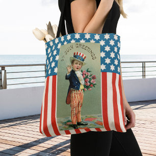 Tote Bag Vintage Young Oncle Sam 4 juillet