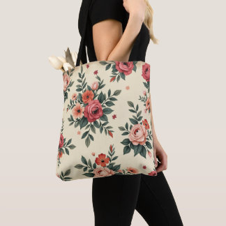Tote Bag Vintages motifs floraux avec élégance classique