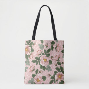Tote Bag Vintages Roses sauvages : Arrière - plan floral