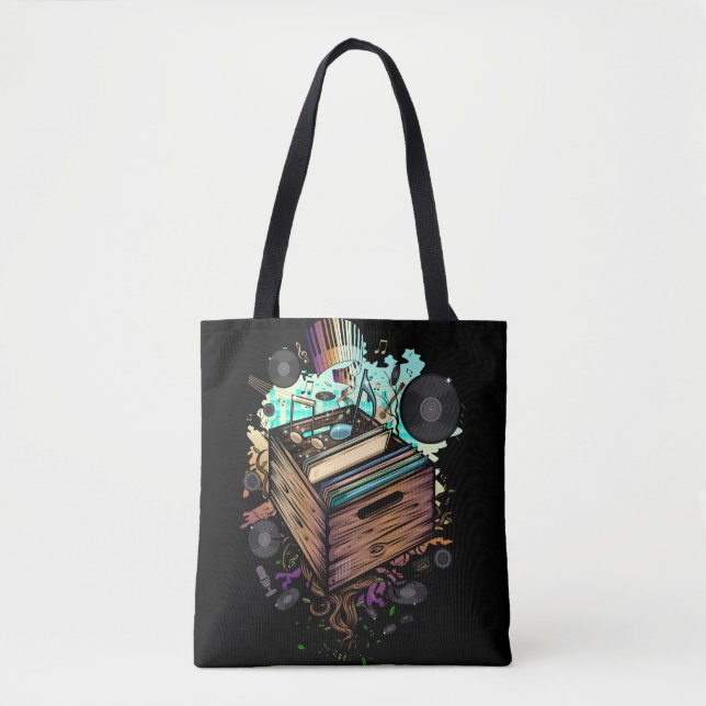 Tote Bag Vinyl Crate (Devant)