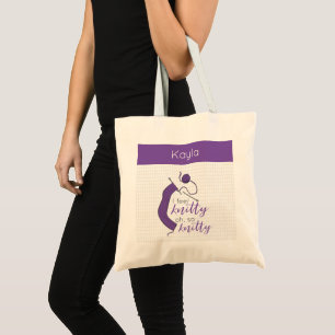 Tote Bag Violet Je Sens Knitty, Oh Tellement Knitty