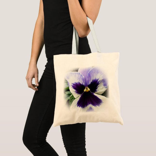 Tote Bag violet profond sur blanc (Devant (produit))