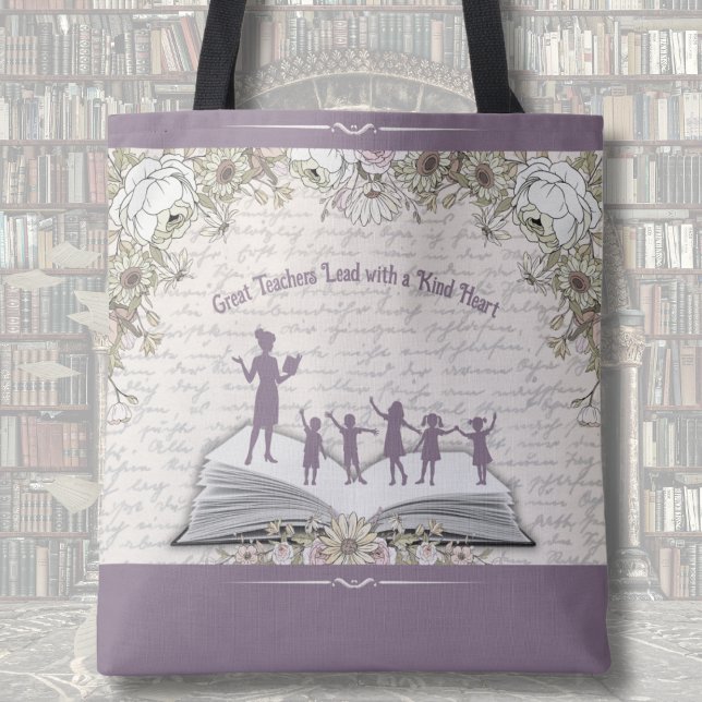 Tote Bag Violet prune unique Reconnaissance des professeurs (Give a unique gift that reflects the kindness teachers bring to their work every day!)