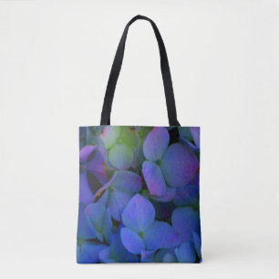 Tote Bag Violet violet bleu rose Bleu Hydrangée fleurs
