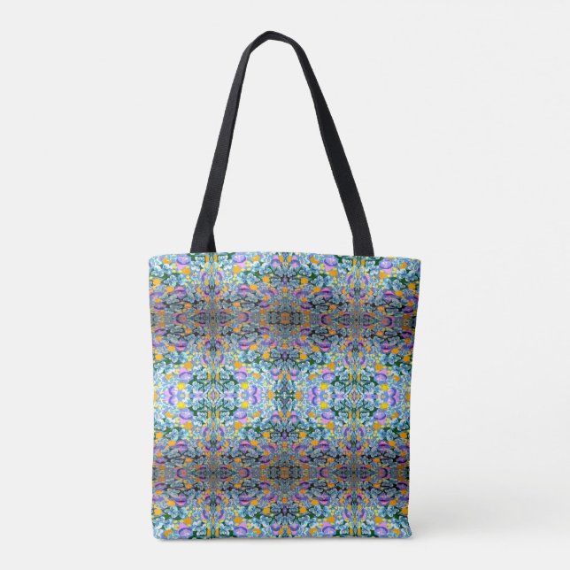 Tote Bag Violets Et Lampes (Dos)