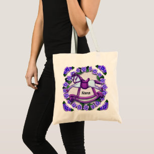 Tote Bag Violets Rocking Horse