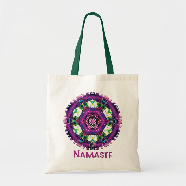Tote Bag Violette Namaste Kaleidoscope (Devant)