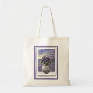 Tote Bag violettes dans un bocal de lune