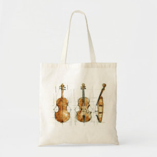 Tote Bag Violin Painting