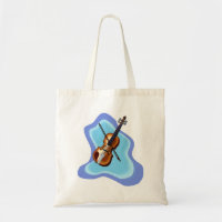Violon avec l'image bleue de graphique d'arrière -