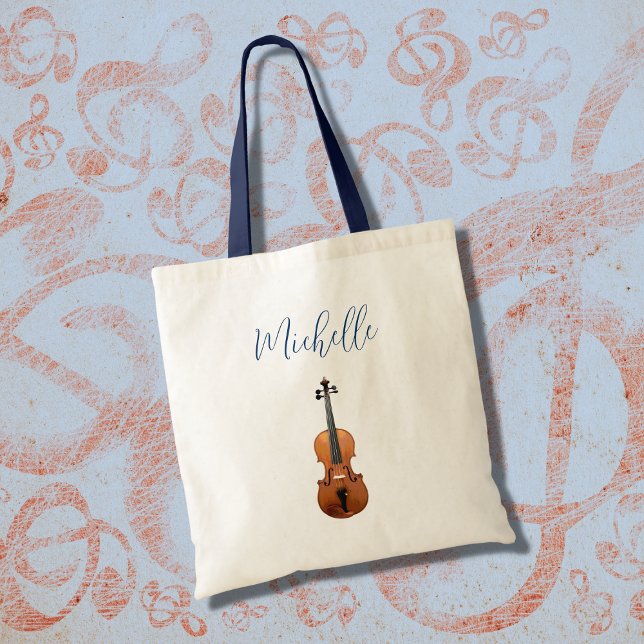 Tote Bag Violon Cute Custom Classic Music (Créateur téléchargé)