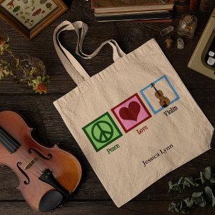 Tote Bag Violon d'amour de la paix mignon violoniste person