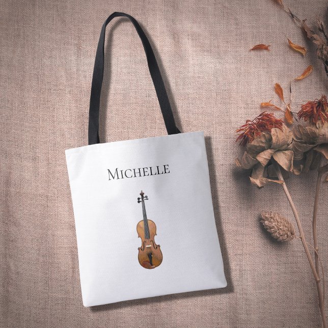 Tote Bag Violon d'instrument de musique classique simple (Créateur téléchargé)
