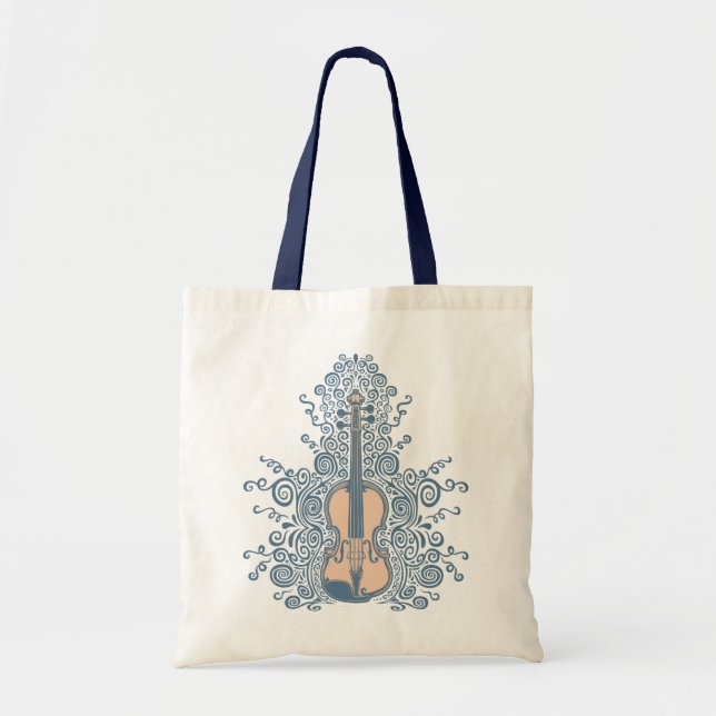 Tote Bag Violon tourbillonnant (Devant)