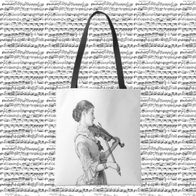 Tote Bag Violoniste vintage (Créateur téléchargé)