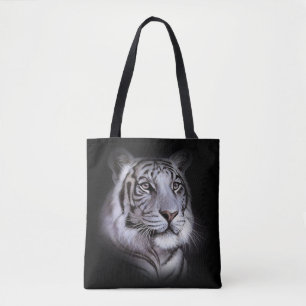 Tote Bag Visage blanc de tigre