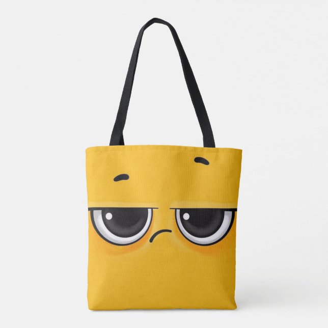 Tote Bag Visage contrarié jaune (Dos)