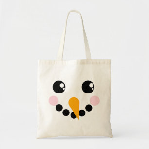 Tote Bag Visage de bonhomme de neige