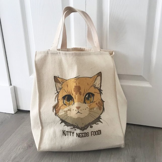 Tote Bag Visage de chat d'Anime (Créateur téléchargé)