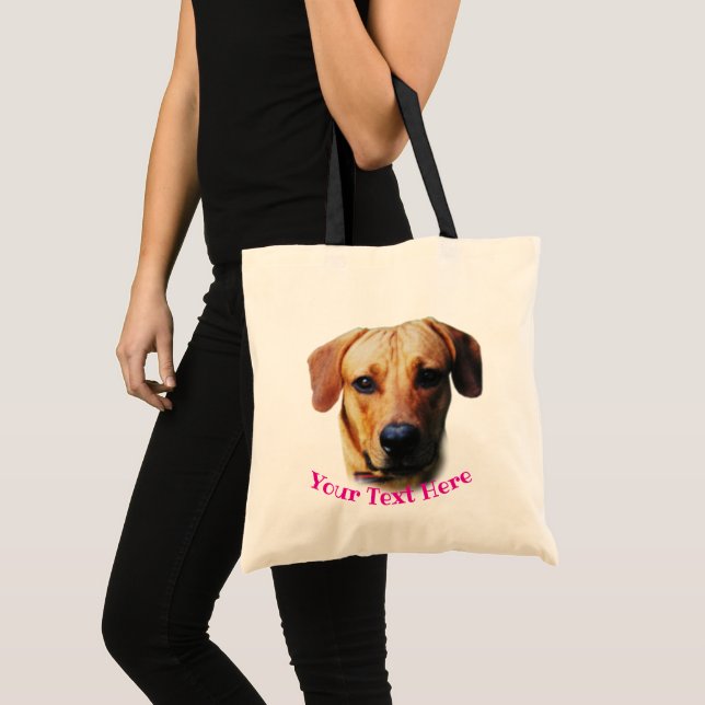Tote Bag Visage de chien personnalisé (Devant (produit))
