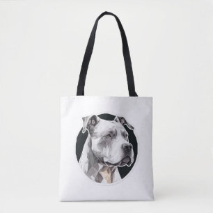 Tote Bag Visage de chien Pitbull