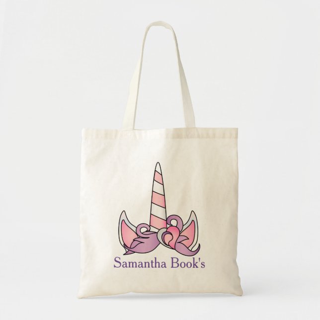 Tote Bag Visage de licorne avec poney (Devant)