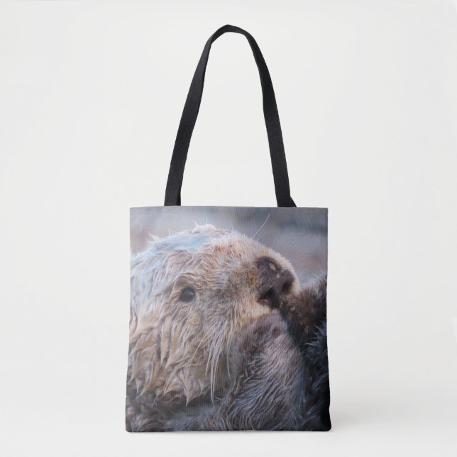 Tote Bag Visage de loutre de mer mignon (Devant)