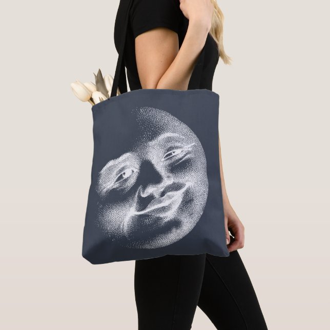 Tote Bag Visage de Lune Antique  (De près)