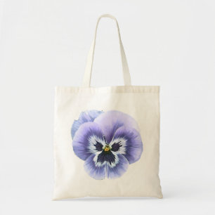 Tote Bag Visage de Pansy pourpre