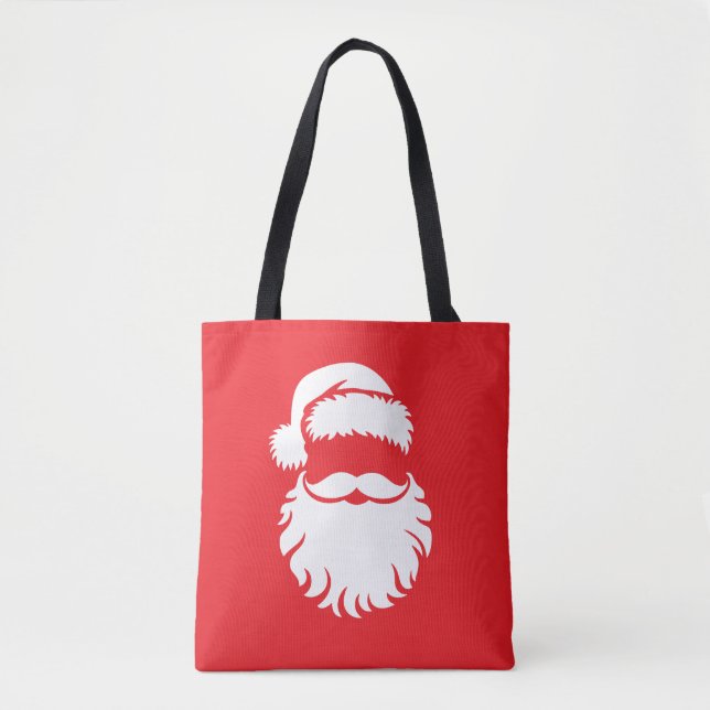 Tote Bag Visage de Père Noël Chapeau Noël  (Devant)