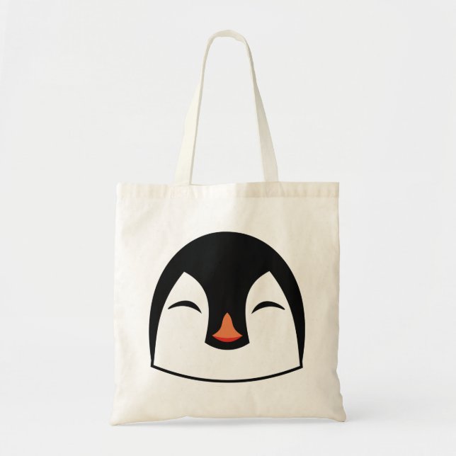 Tote Bag Visage de pingouin (Devant)