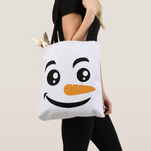 Tote Bag Visage de Snowman souriant