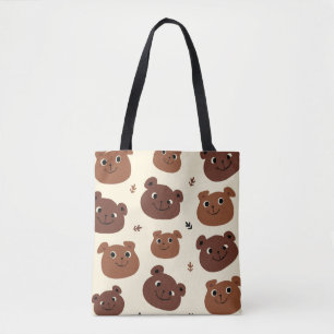 Tote Bag Visage drôle d'ours