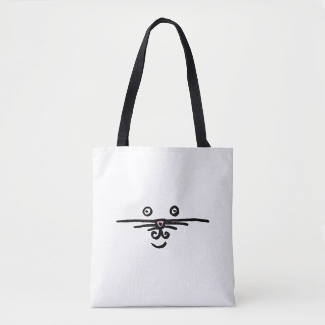 Tote Bag Visage et queue (Devant)