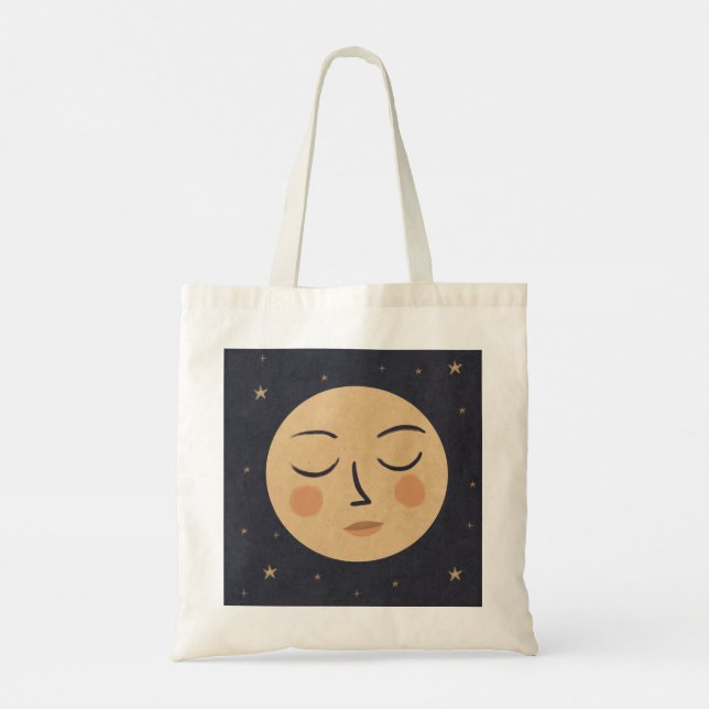 Tote Bag Visage mignon de la lune (Dos)