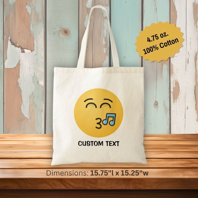 Tote Bag Visage Siffleur aux Yeux Sourires (Créateur téléchargé)