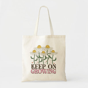 Tote Bag Visage Souriant Rétro 70 Fleur de Marguerite Conti