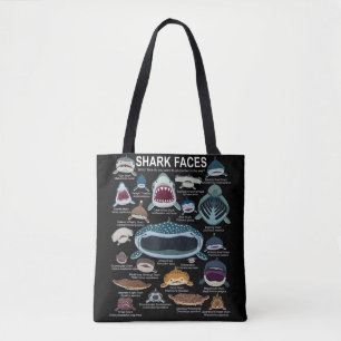Tote Bag Visages de requins auxquels vous voulez participer