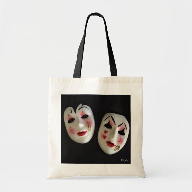 Tote Bag Visages théâtraux de masques (Devant)
