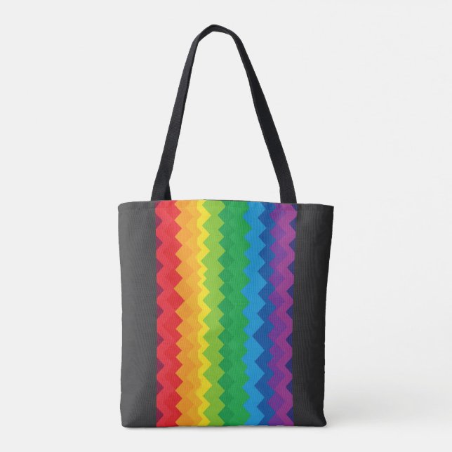 Tote Bag « Visibilité » – Un motif de fierté abstrait #1 (Dos)