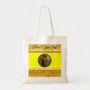 Tote Bag Visitation à Dawn Jesus frappe sur une porte rusti