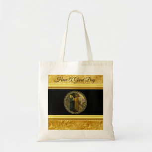 Tote Bag Visite à l'aube Jésus frappant à une porte rustiqu