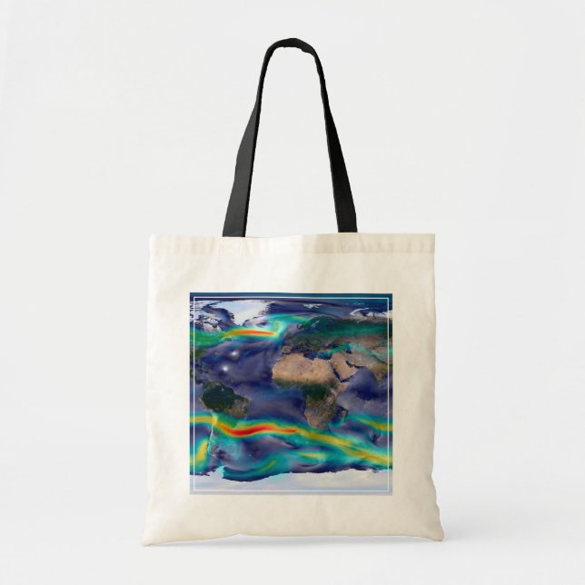 Tote Bag Visualisation Des Vents Mondiaux. (Devant)