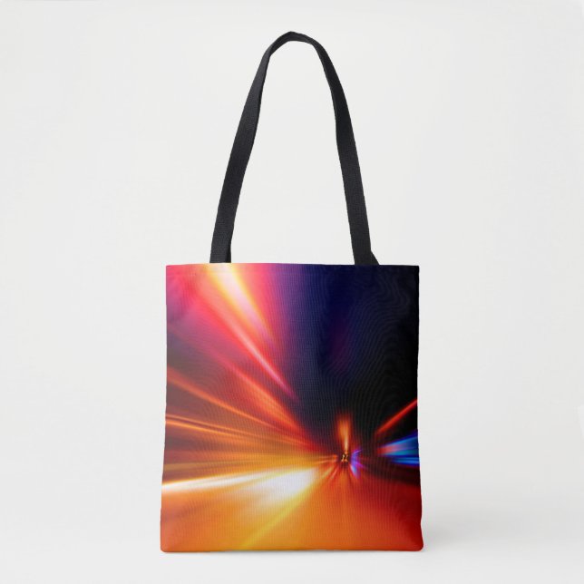 Tote Bag vitesse sur la nuit road abstract, arrière - plan, (Devant)