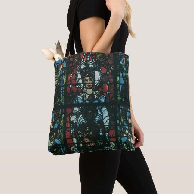 Tote Bag Vitrail d'église religieux vintage (De près)