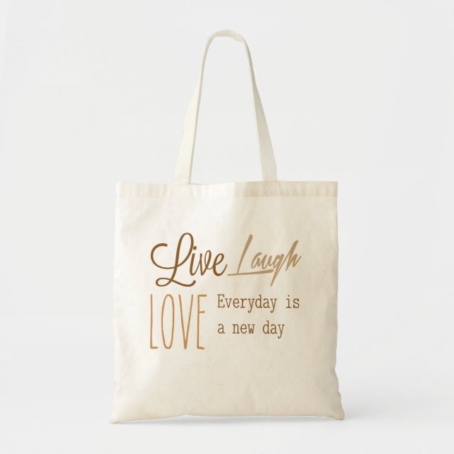 Tote Bag Vivant, amour, rire (Devant)