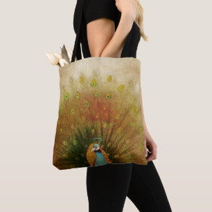 Tote Bag Vivant Ventilateur Peacock