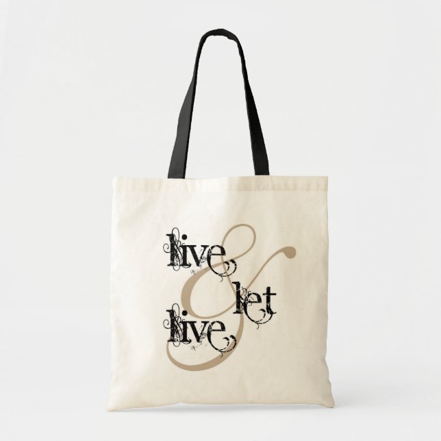 Tote Bag vivez et laissez le live_full (Devant)